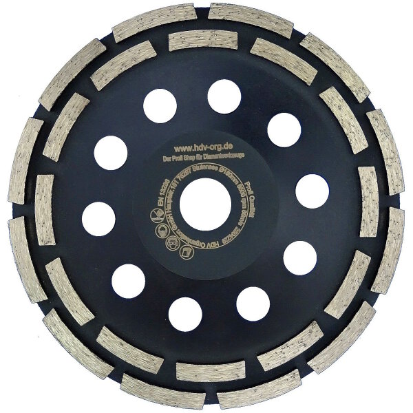 180 mmØ - Diamant Schleiftopf / Schleifteller - zweireihig belegt, Beton - Stein