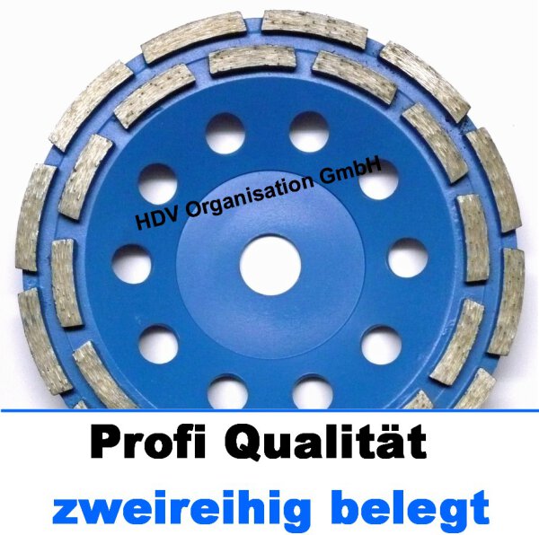 115 mm Diamant Schleiftopf Schleifteller - doppelt belegt