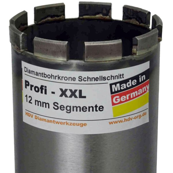 Ø 52 mm Diamantbohrkrone NL420mm, 1¼"UNC - 12mm XXL Segmente - Premium Fast